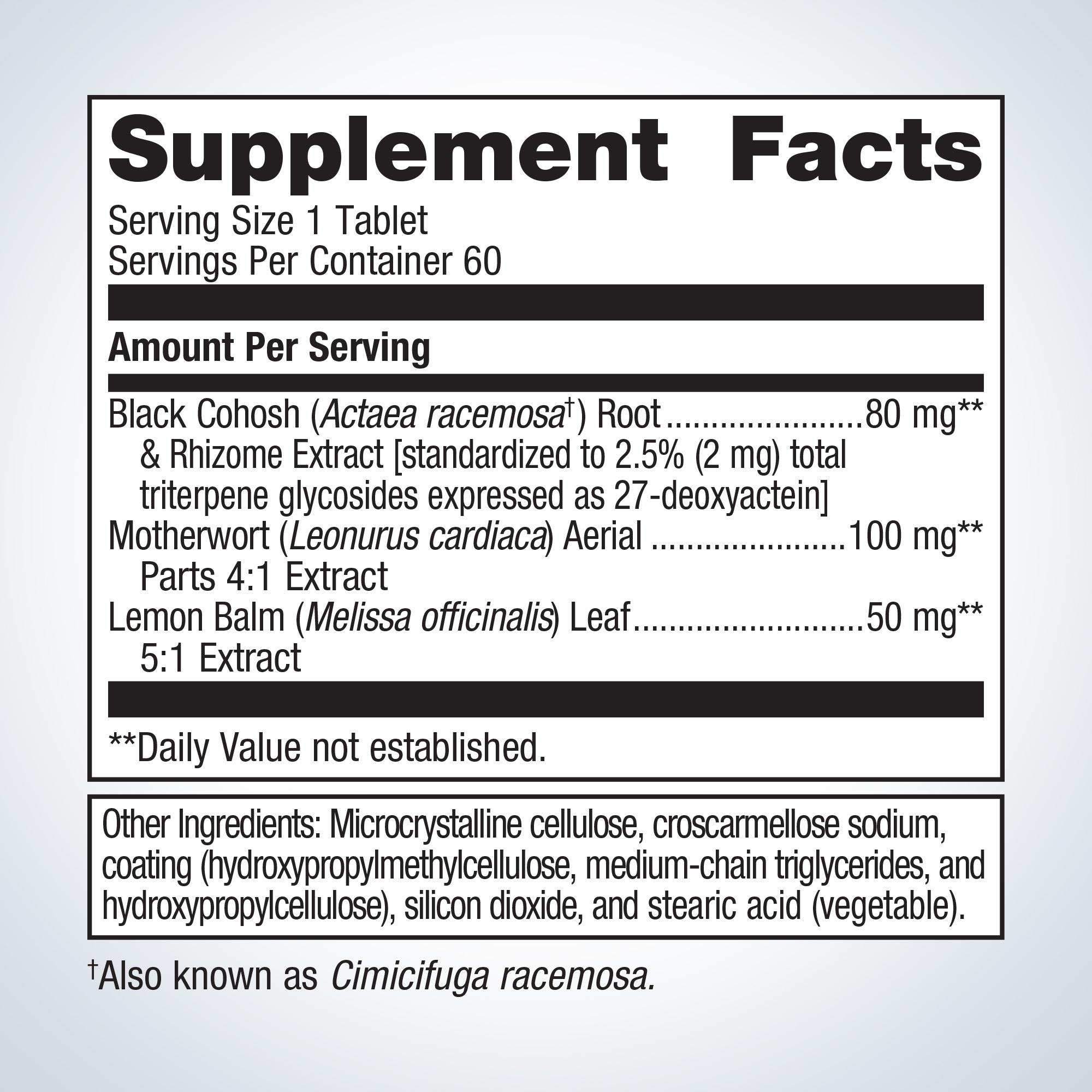 Black Cohosh PlusÂ® Menopause Supplement | Metagenics