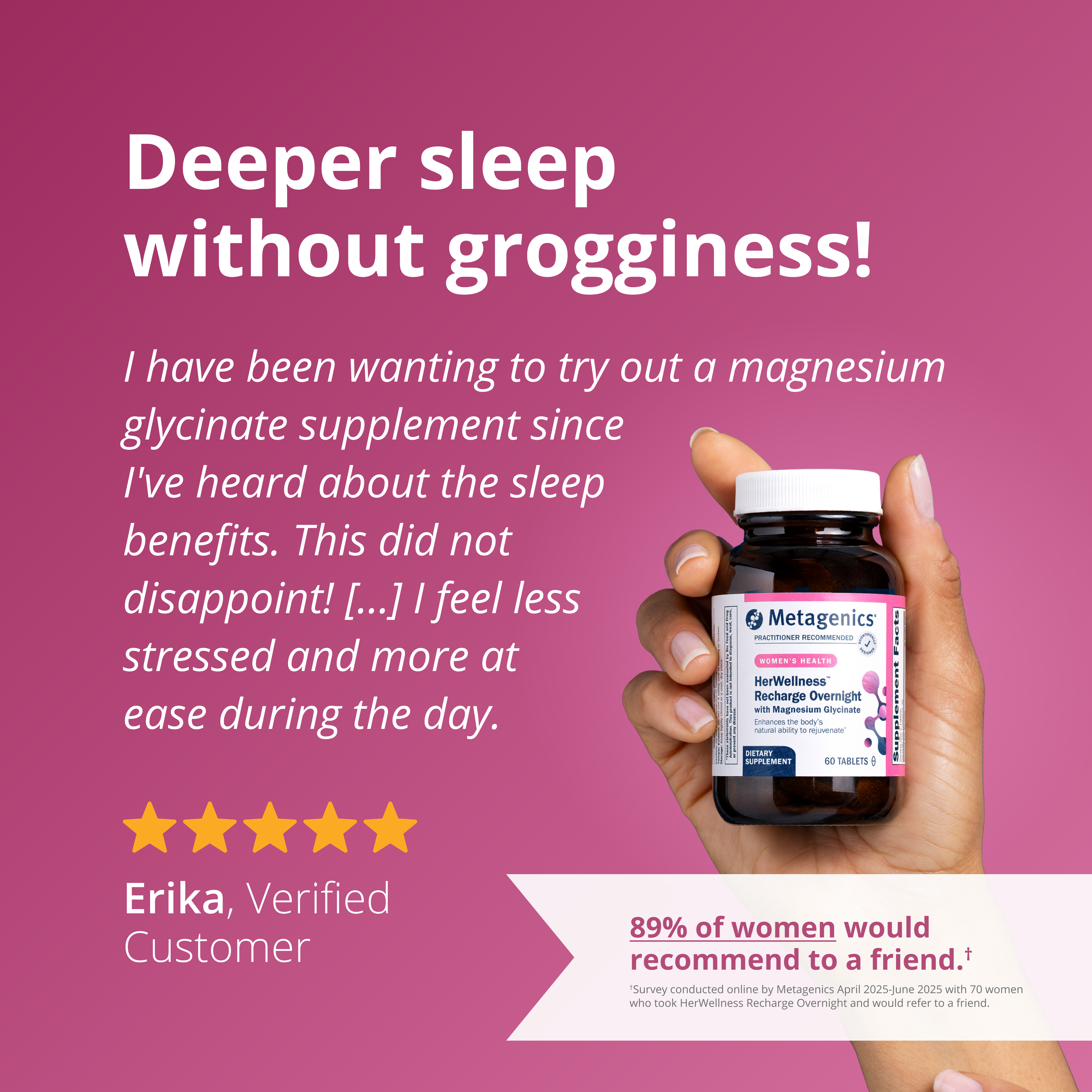 HerWellnessâ„¢ Recharge Overnight | Restorative Sleep and Recovery | Metagenics