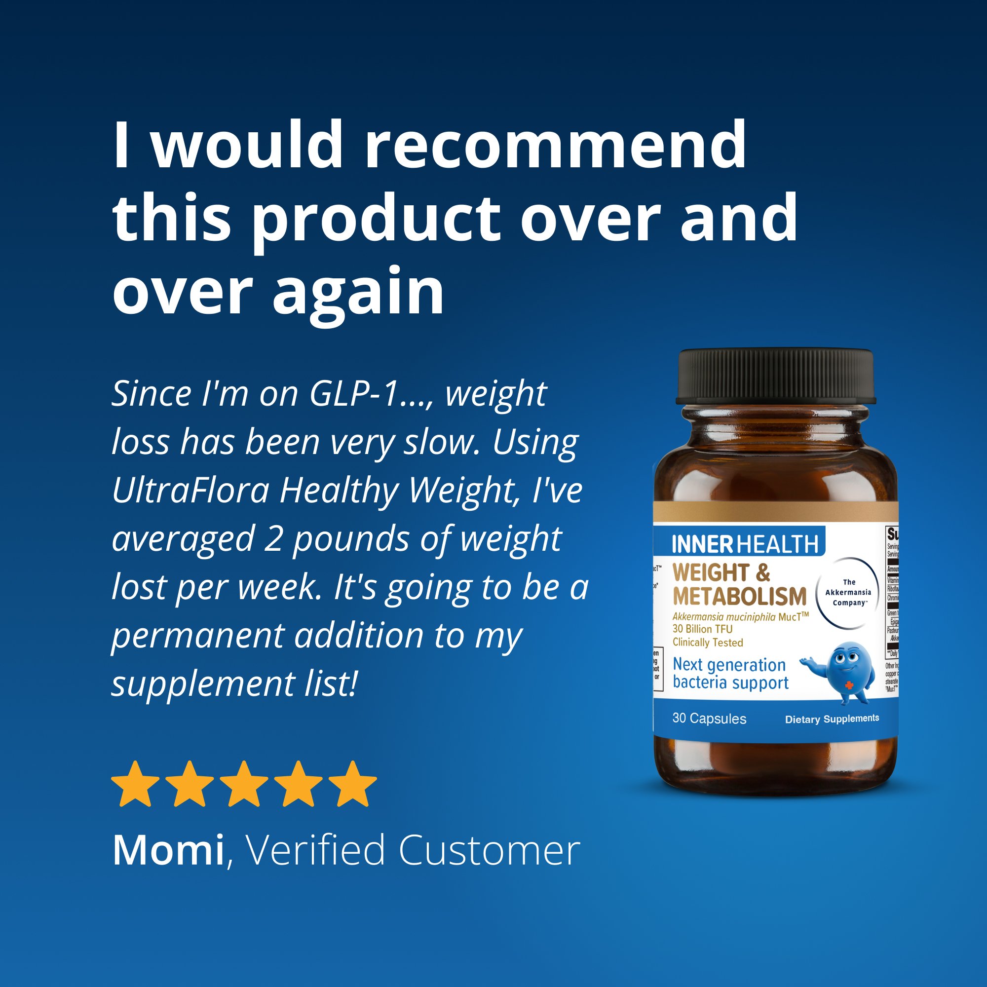 Inner Health Weight & Metabolism Probiotic with Akkermansia | Metagenics