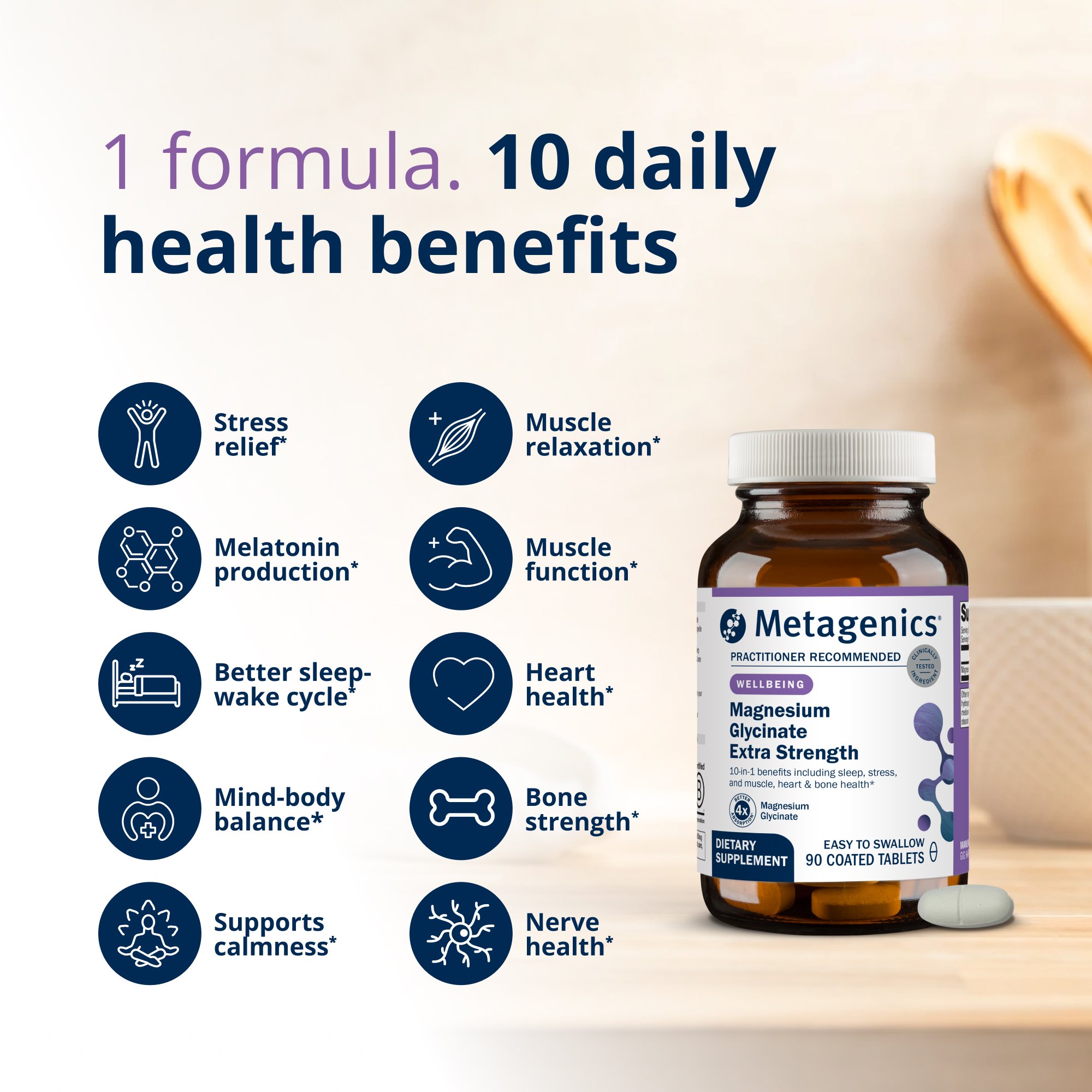 Magnesium Glycinate Extra Strength| Metagenics