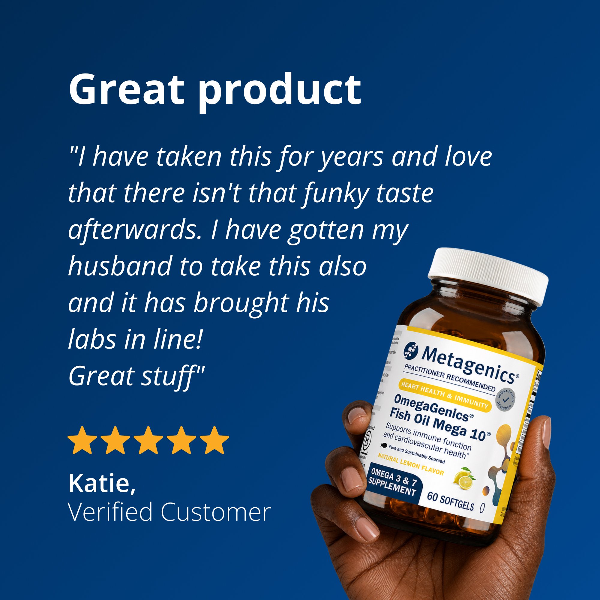 OmegaGenics Fish Oil Mega 10 | Metagenics