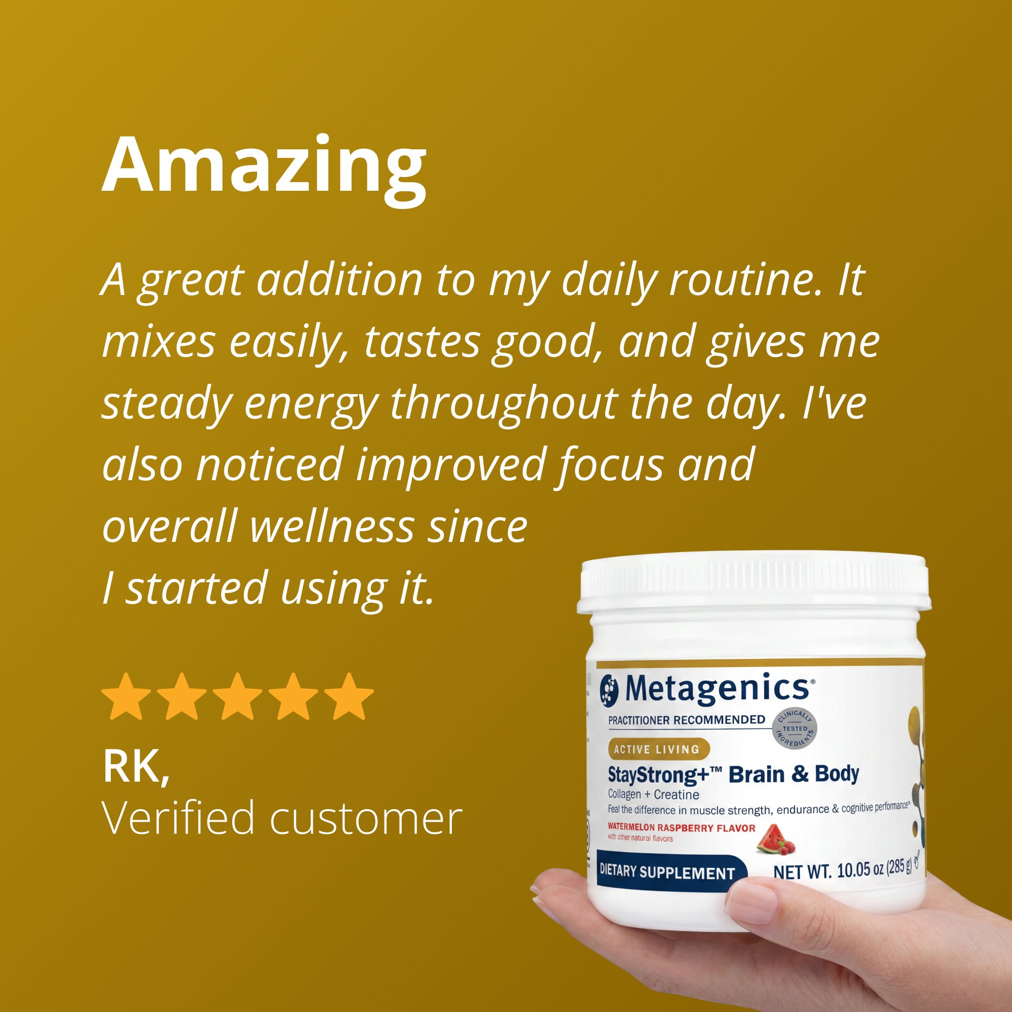 StayStrongâ„¢ Brain & Body | Creatine With Collagen For Muscle, Cognitive, & Skin Health