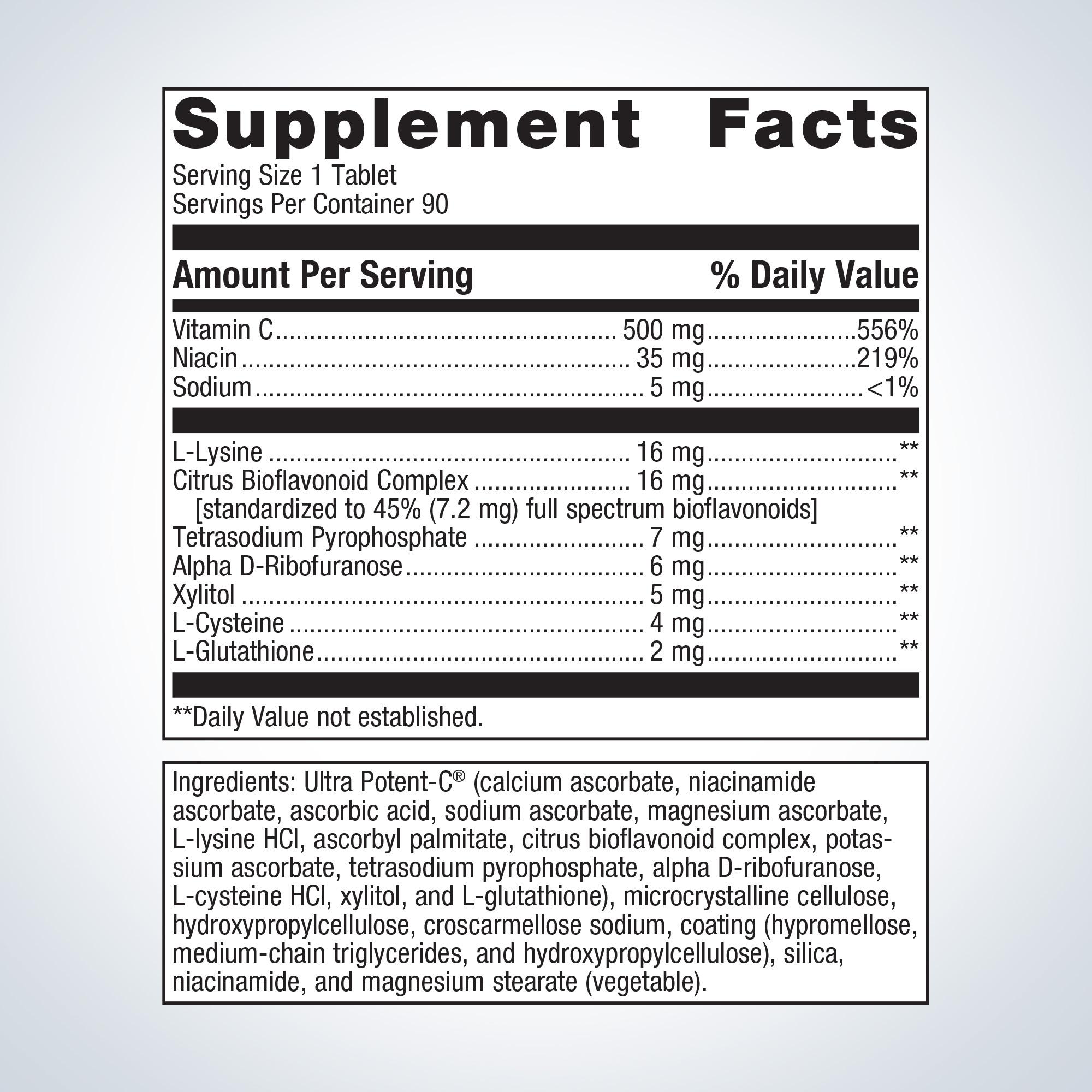 Ultra Potent-CÂ® 500 mg Vitamin C | Metagenics