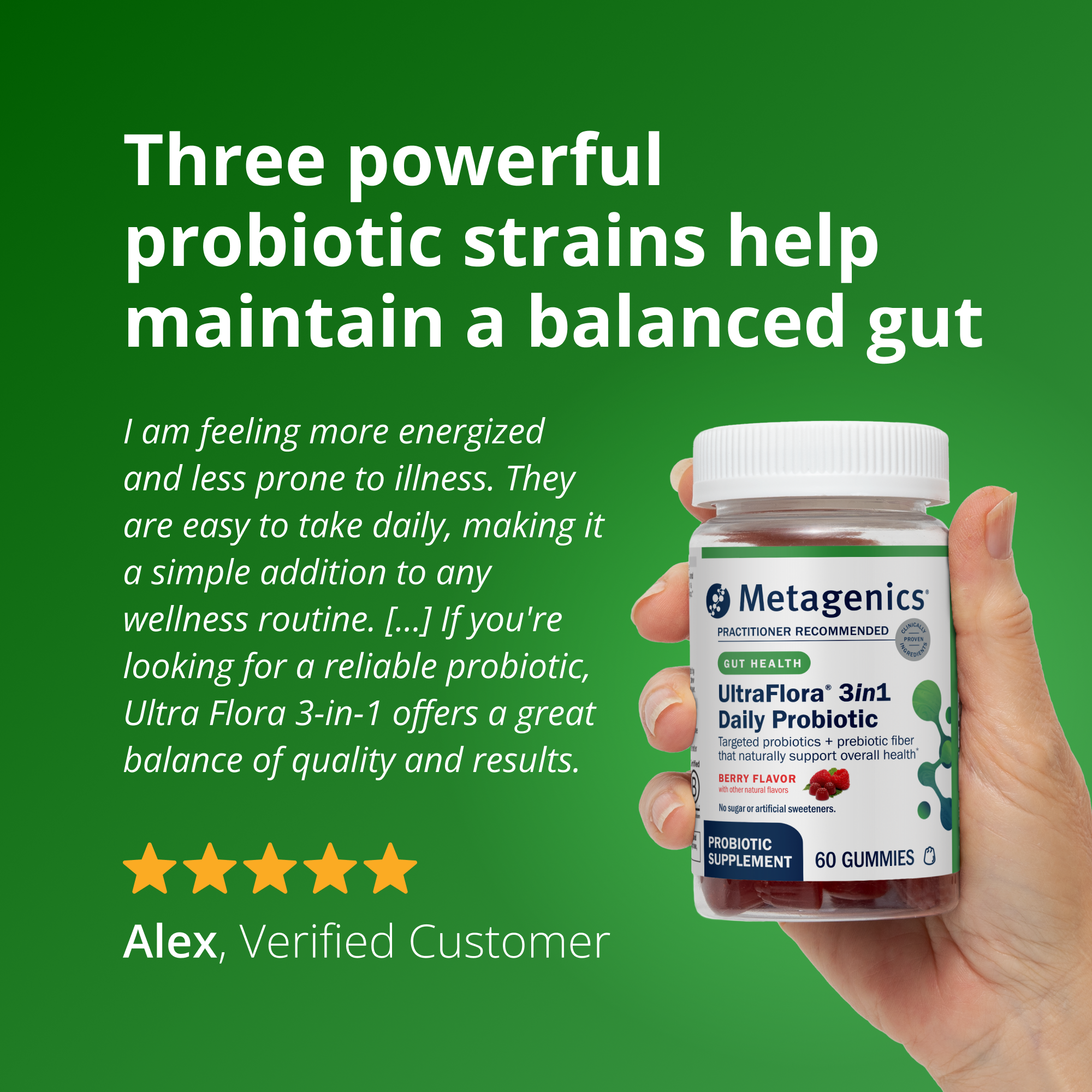 UltraFlora 3 in 1 Daily Probiotic | Metagenics