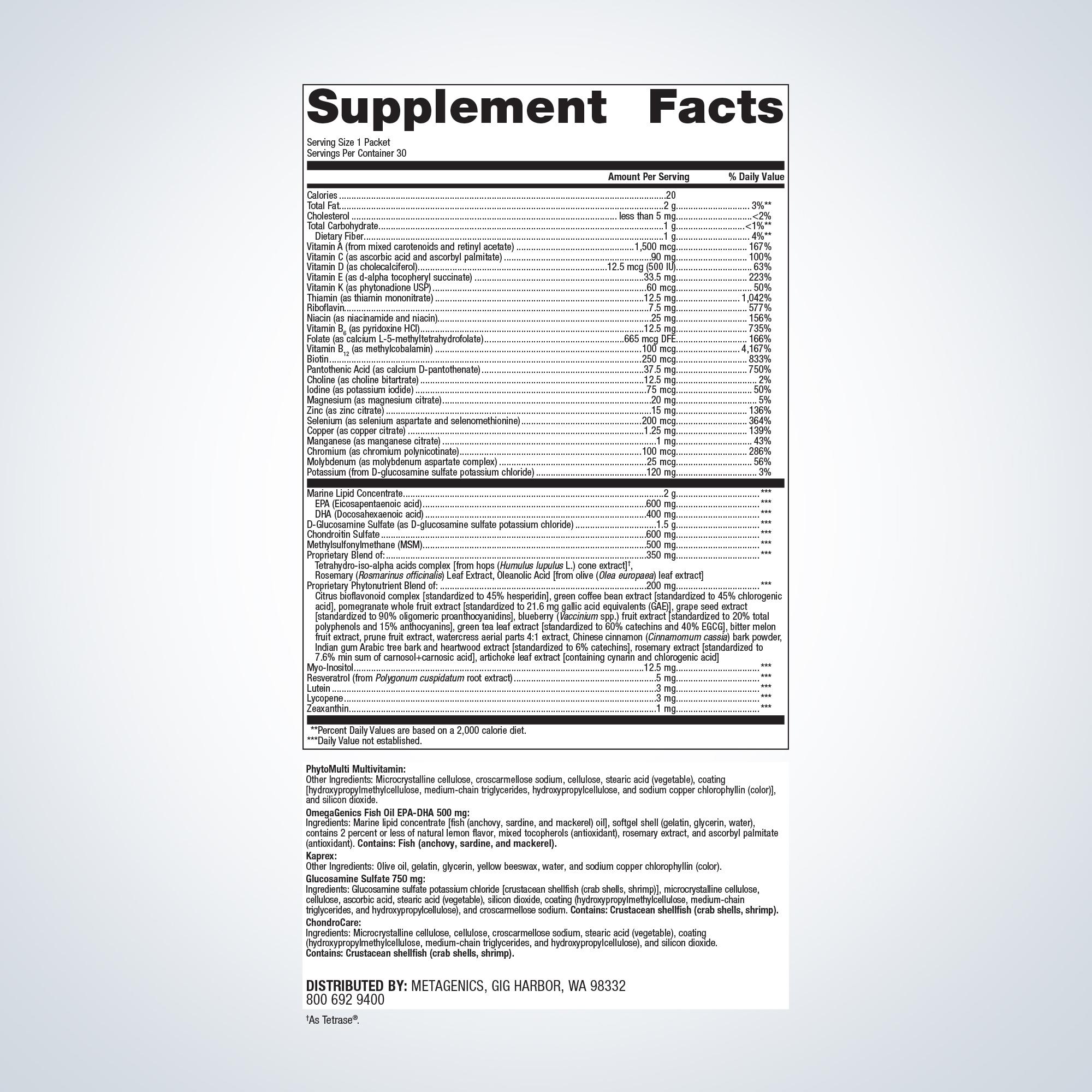 Wellness Essentials Active Daily Packs | Metagenics