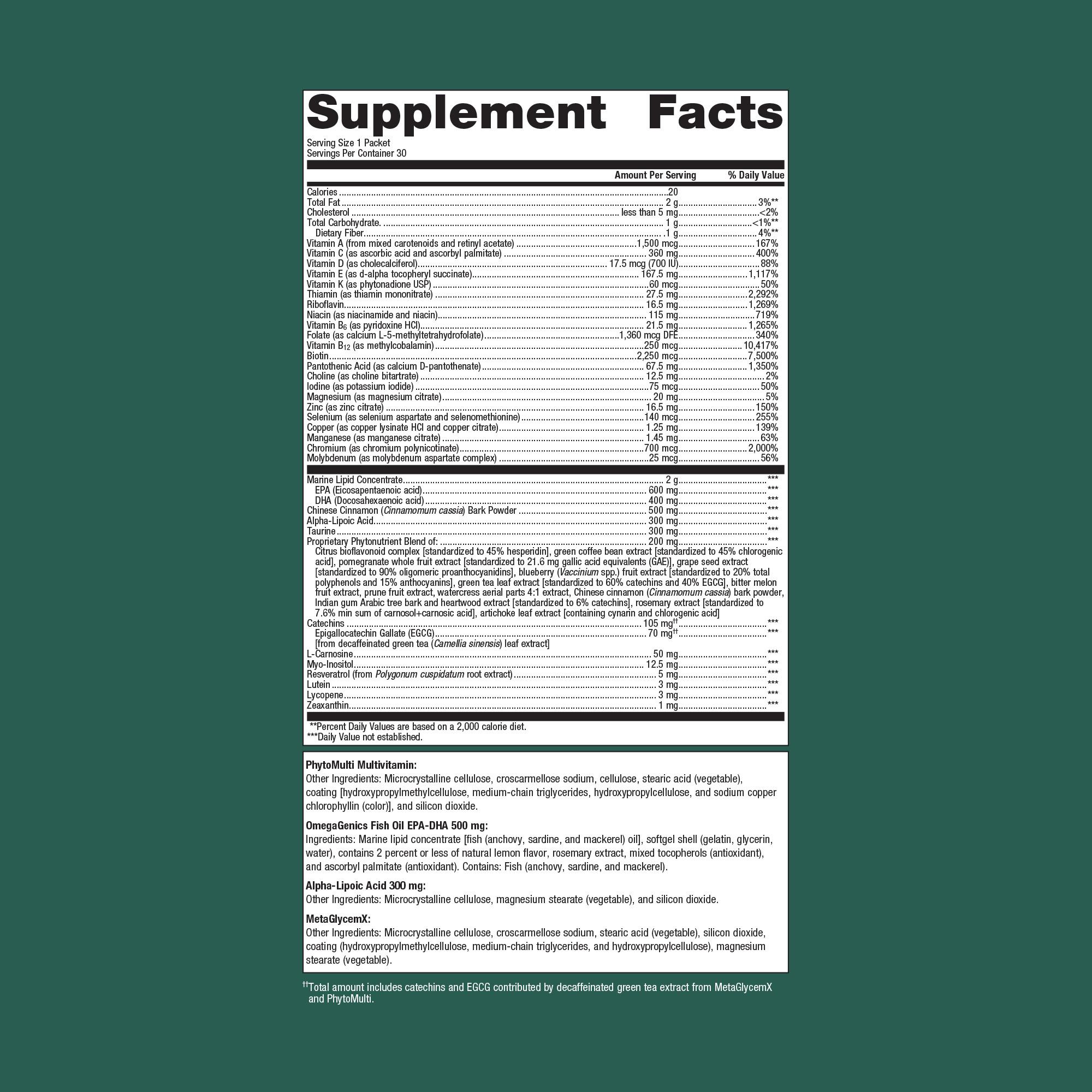 Wellness Essentials Healthy Balance Daily Packs | Metagenics