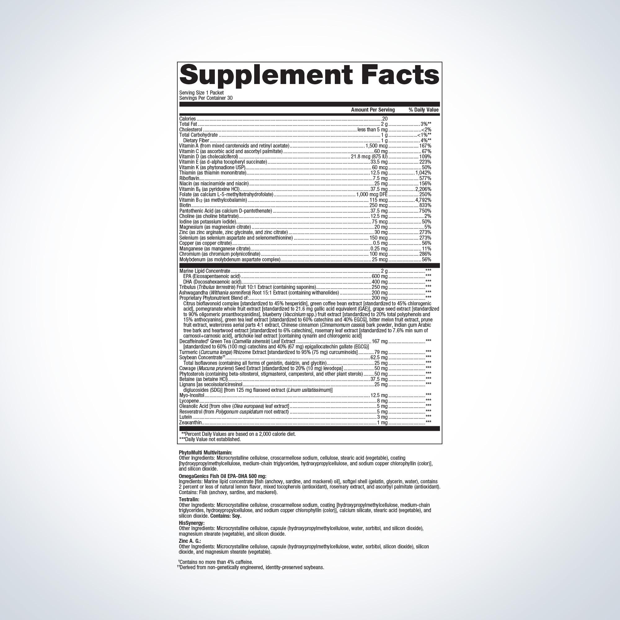 Wellness Essentials Menâ€™s Vitality Daily Packs | Metagenics