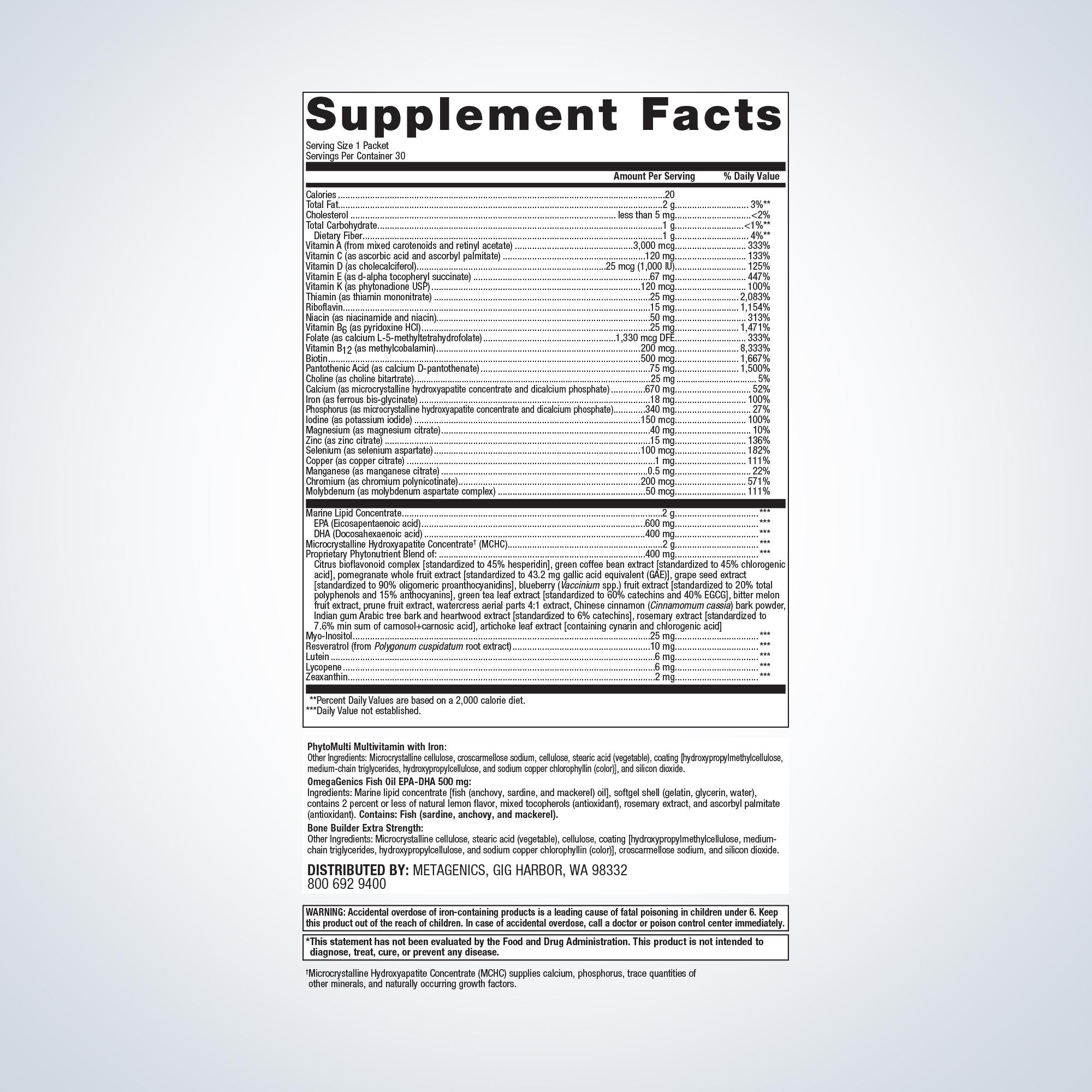 Wellness Essentials Women's Daily Packs  | Metagenics